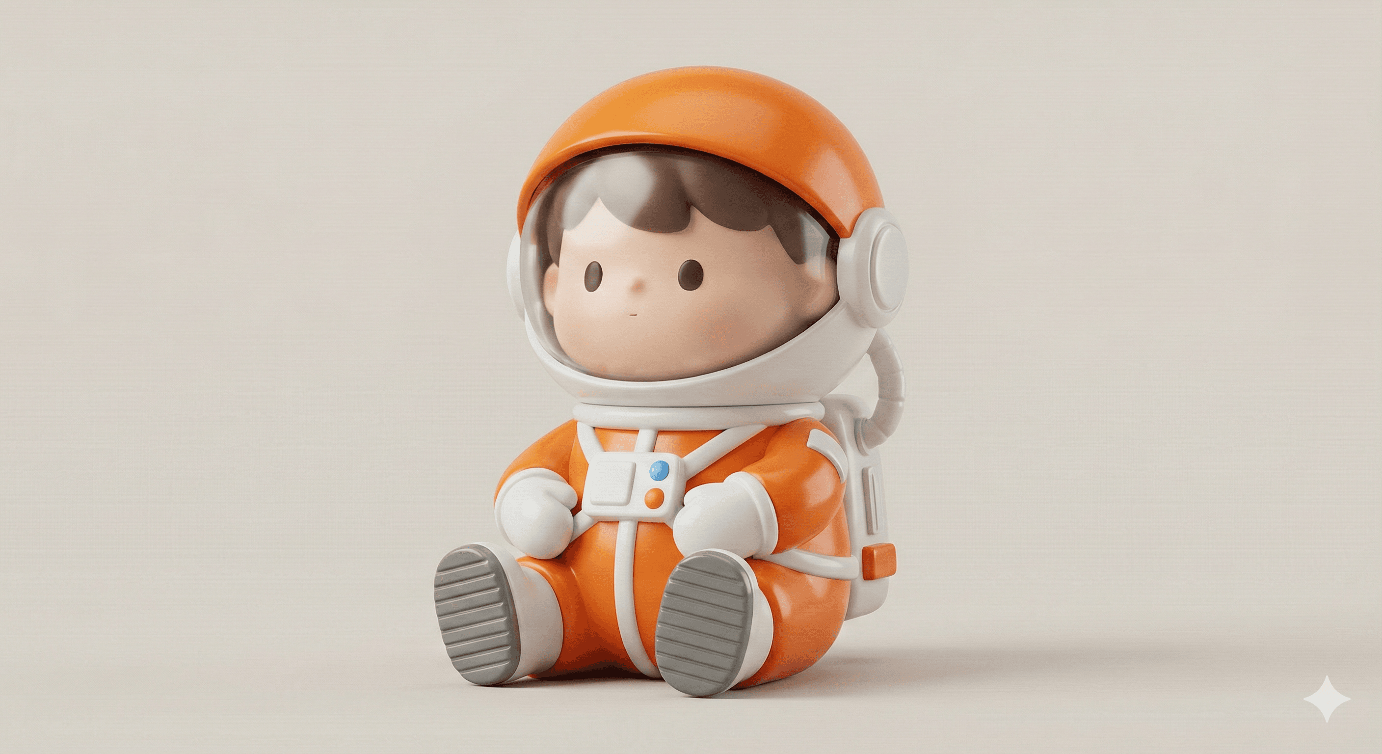 3D 盲盒公仔·宇航员 - 3D 风格 AI 绘画作品