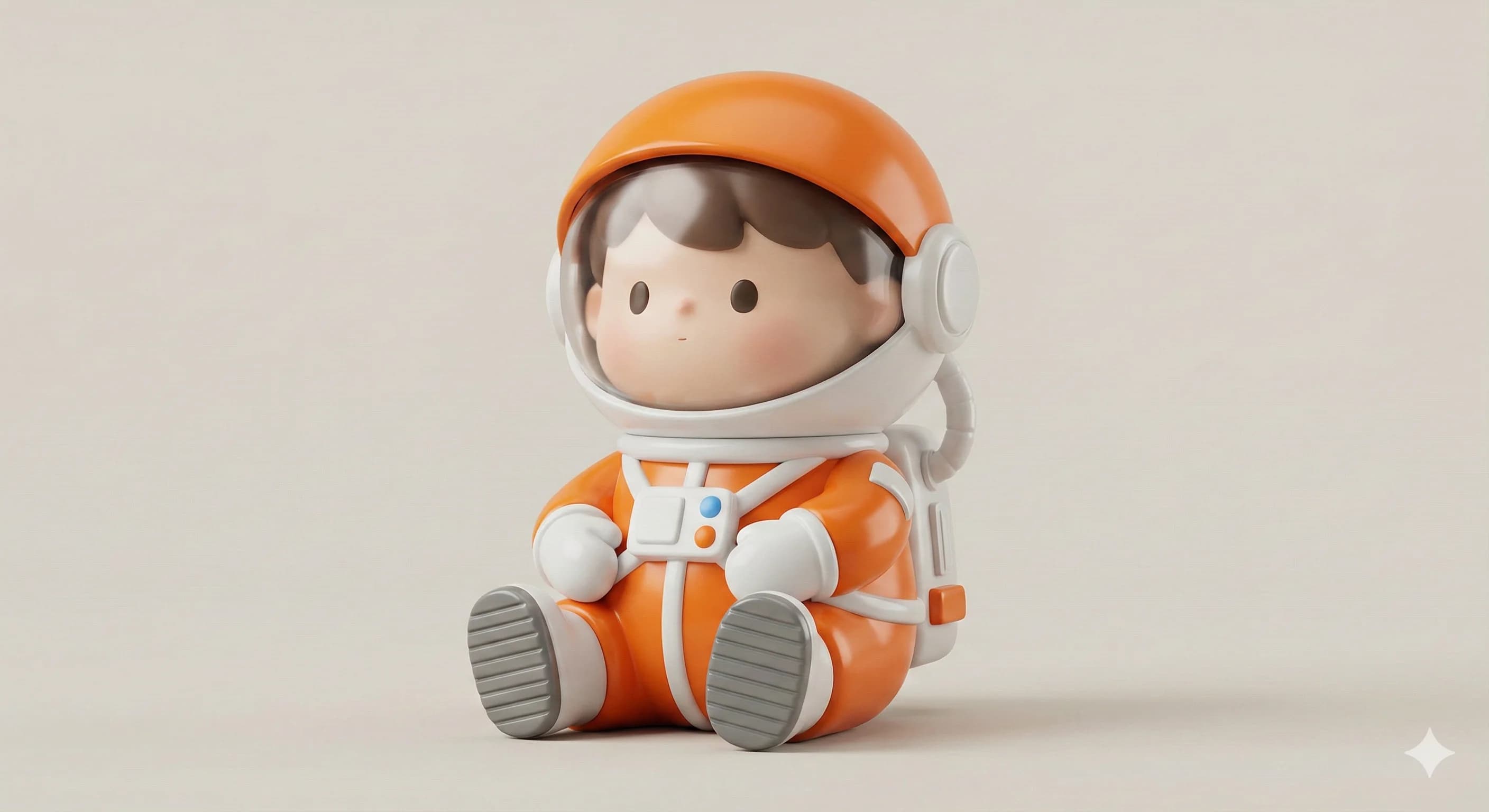 3D 盲盒公仔·宇航员 - 3D 风格 AI 绘画作品