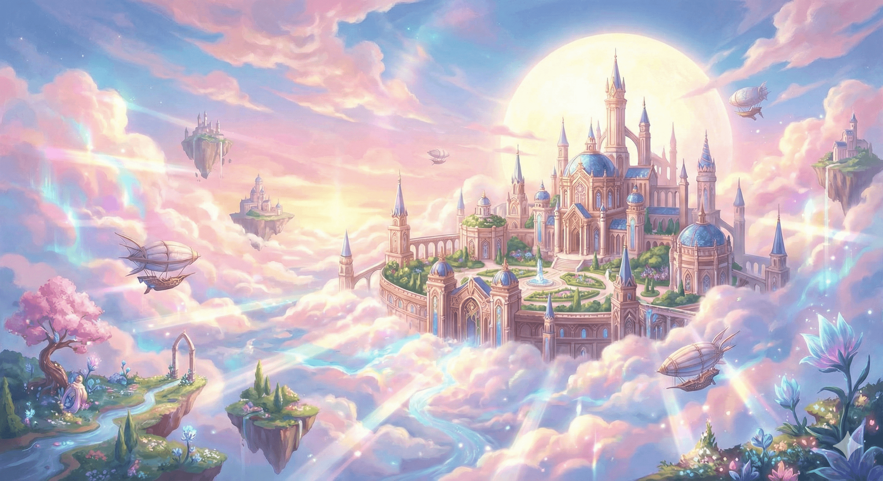 云端城堡 - Artistic 风格 AI 绘画作品