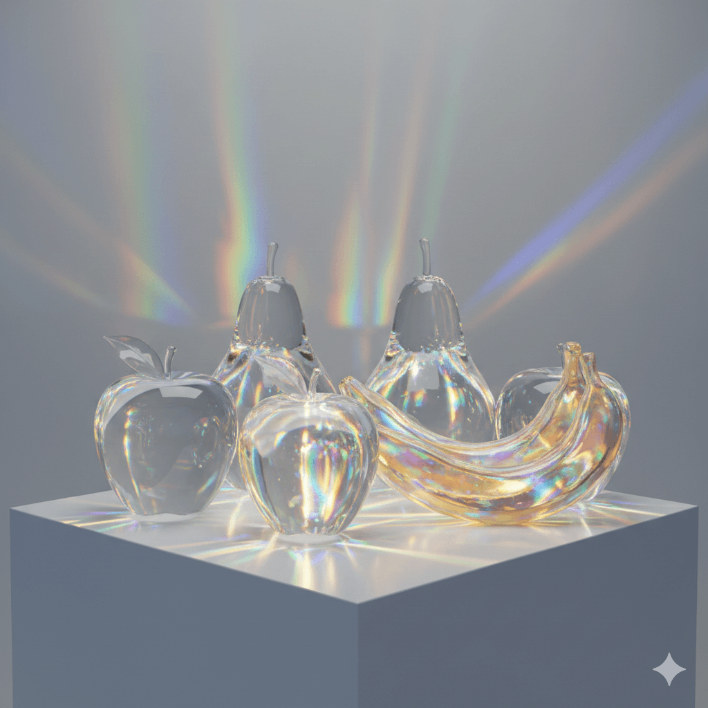 琉璃水果 - 3D 风格 AI 绘画作品