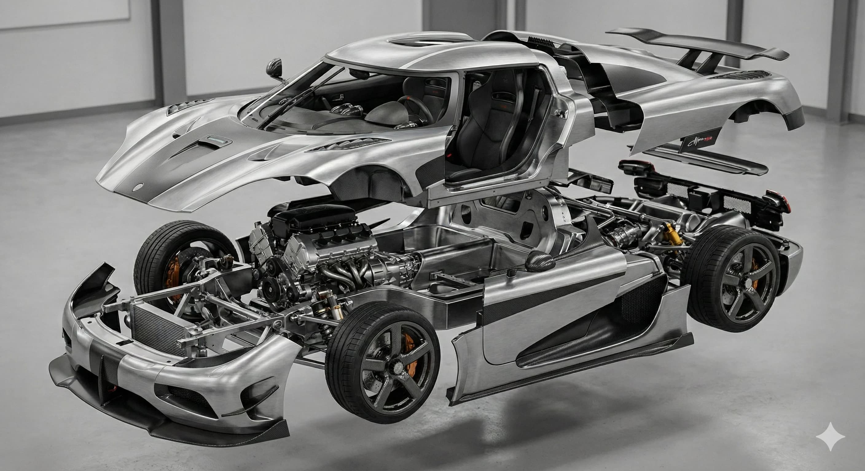 精密机械爆炸图 - Academic 风格 AI 绘画作品