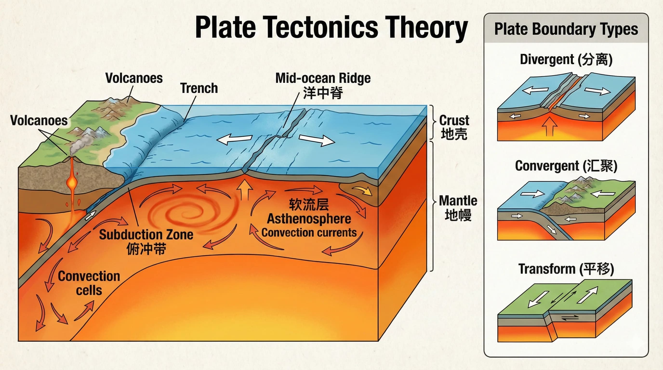 地理学·板块构造 - PPT 风格 AI 绘画作品