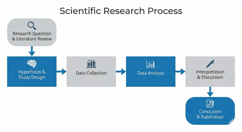 科研流程图表 - Academic 风格 AI 绘画作品