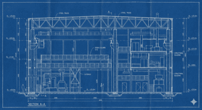 建筑蓝图剖面 - Academic 风格 AI 绘画作品