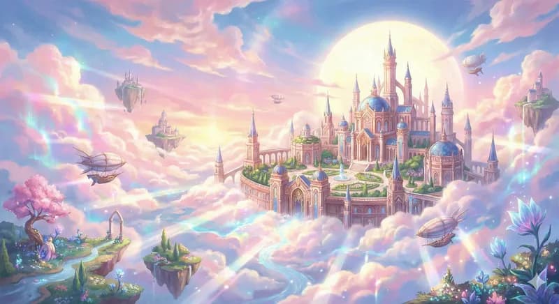 云端城堡 - Artistic 风格 AI 绘画作品