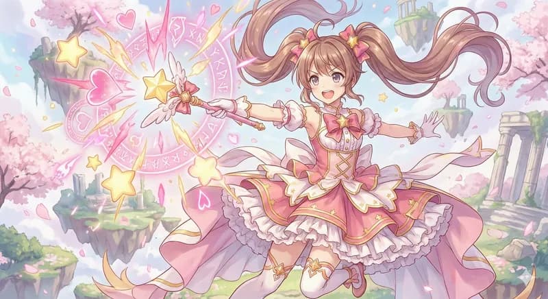 魔法少女·闪耀时刻 - Anime 风格 AI 绘画作品