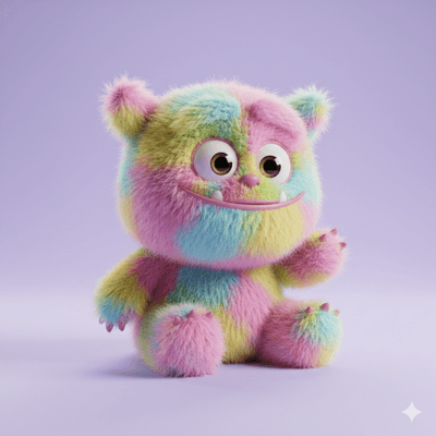 毛绒怪兽 (PIXAR) - 3D 风格 AI 绘画作品