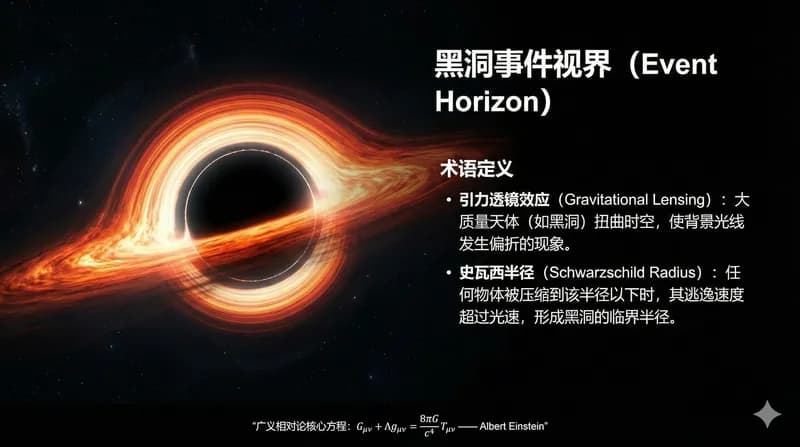 天文学·黑洞视界 - AI PPT 背景图