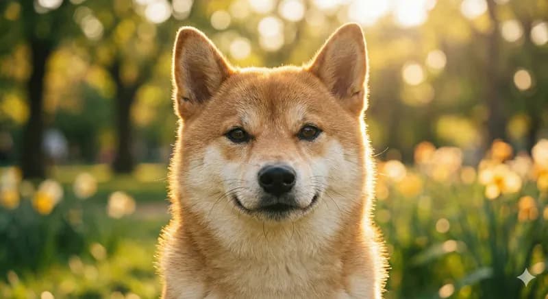 柴犬·治愈微笑 - Photorealistic 风格 AI 绘画作品