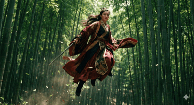 古风·女侠 - Artistic 风格 AI 绘画作品