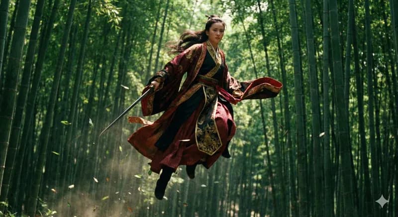 古风·女侠 - Artistic 风格 AI 绘画作品